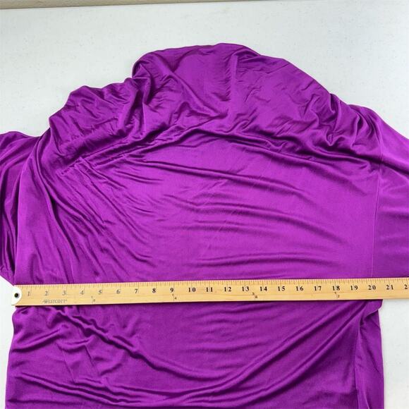 Jay Godfrey Women's‎ Cowl Neck Blouse Size 4 Purple Long Sleeve - Picture 11 of 13